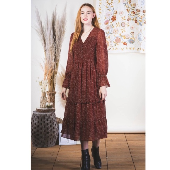 Love Riche ~ Smocked Polka Dot Maxi - Picture 2 of 15